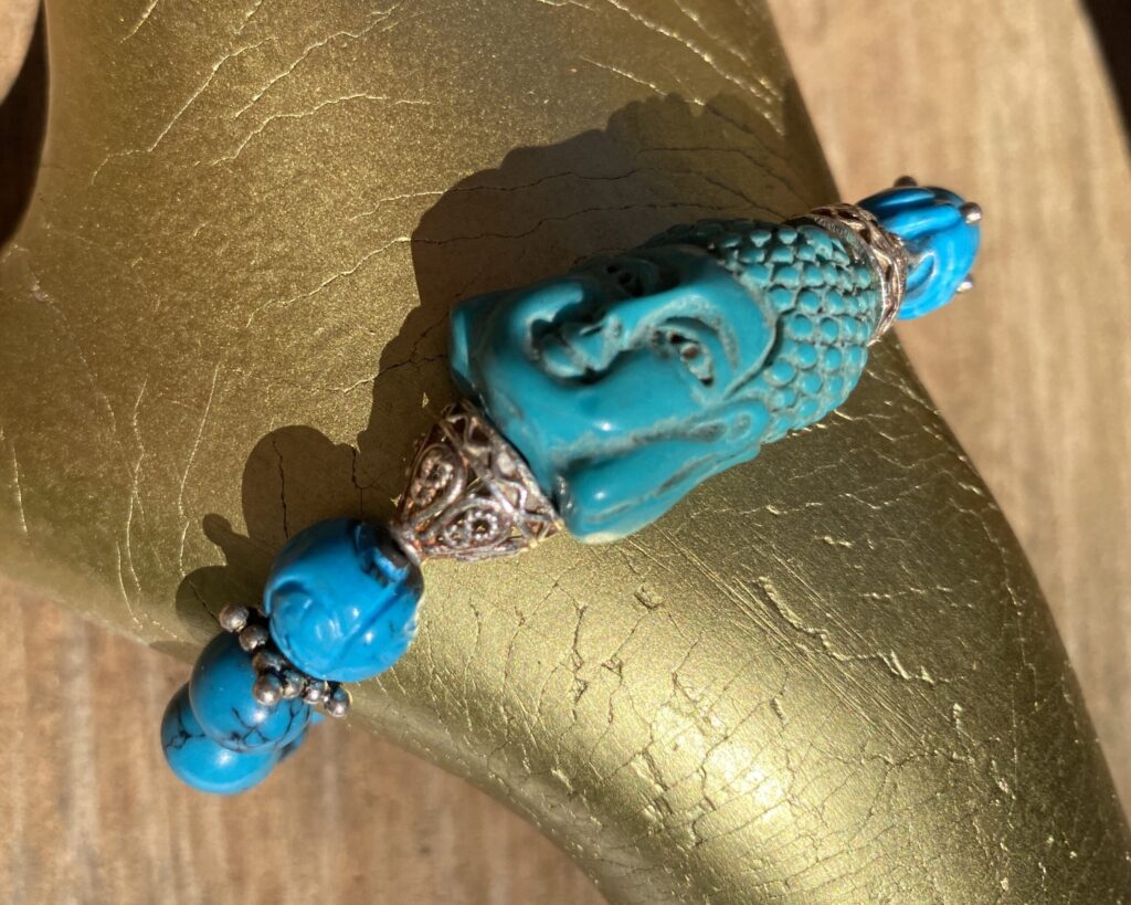 Buddha Armband Türkis Silber