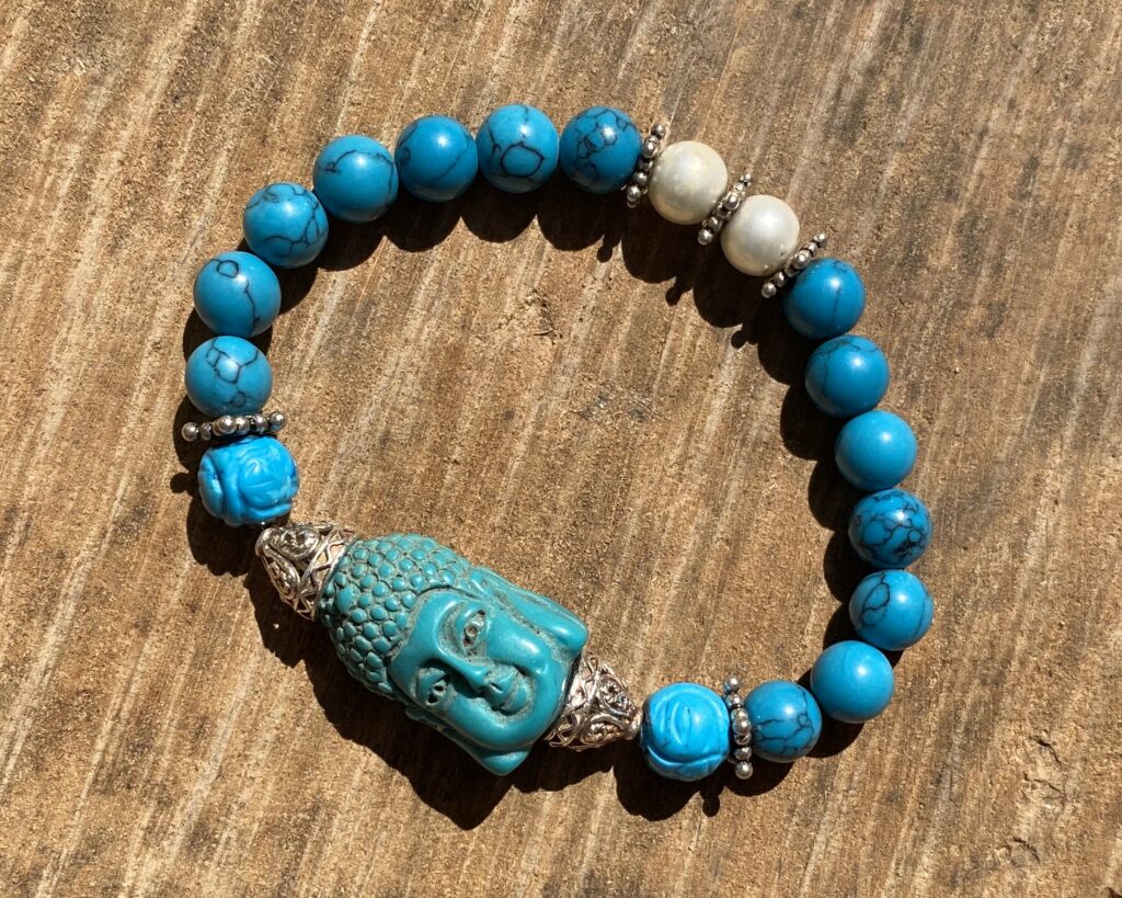 Buddha Armband Türkis Silber